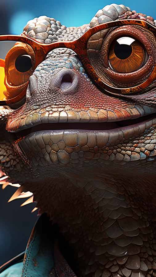 Fond d'écran HD Lézard Cool téléchargement gratuit 4K pour iPhone et téléphone portable
