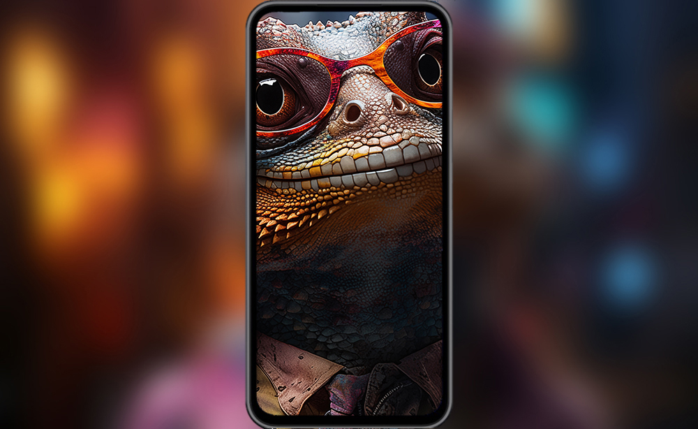 Fond d'écran ultra HD 4K de lézard coloré cool pour ordinateur de bureau et téléphone téléchargement gratuit
