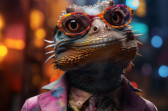 Fond d'écran ultra HD 4K de lézard coloré cool pour ordinateur de bureau et téléphone téléchargement gratuit