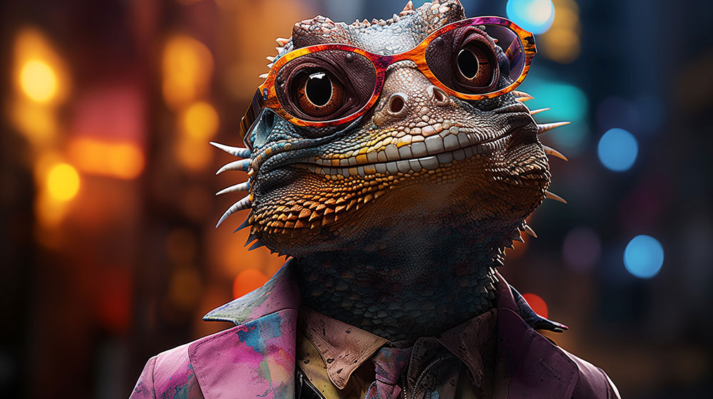 Fond d'écran ultra HD 4K de lézard coloré cool pour ordinateur de bureau et téléphone téléchargement gratuit