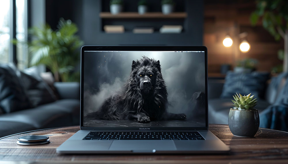 Fond d'écran loup noir ultra HD 4K pour ordinateur de bureau, portable, iPhone et téléphone à télécharger gratuitement