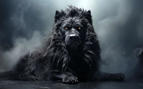 Fond d'écran loup noir ultra HD 4K pour ordinateur de bureau, portable, iPhone et téléphone à télécharger gratuitement