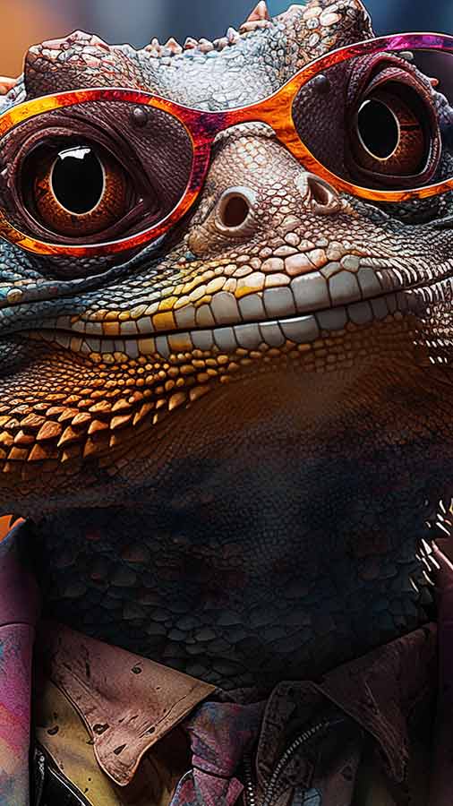 Fond d'écran HD 4K de lézard coloré cool à télécharger gratuitement pour iPhone et téléphone mobile