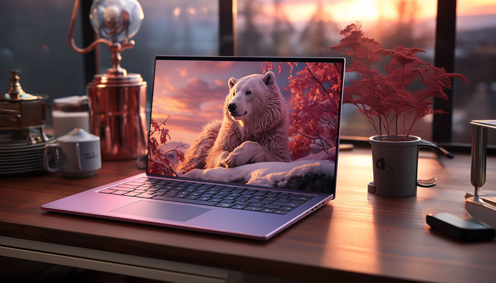Ours polaire au coucher du soleil fond d'écran ultra HD 4K pour Desktop laptop iphone and Phone free download