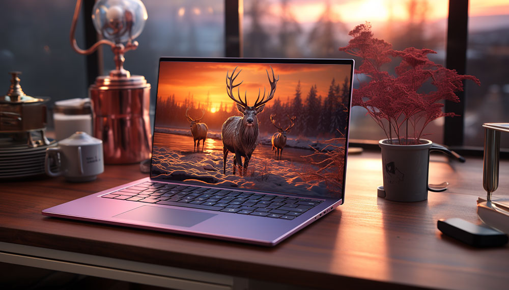 cerfs au coucher du soleil fond d'écran ultra HD 4K pour ordinateur de bureau, ordinateur portable, iPhone et téléphone téléchargement gratuit