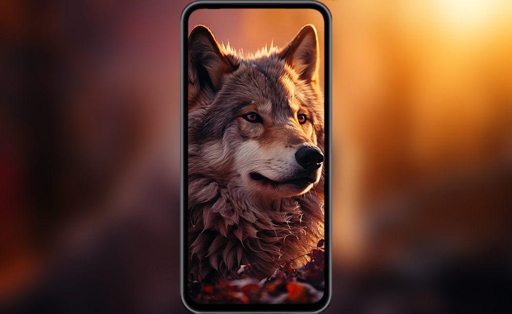 Loup au coucher du soleil fond d'écran ultra HD 4K pour ordinateur de bureau, ordinateur portable, iPhone et téléphone téléchargement gratuit