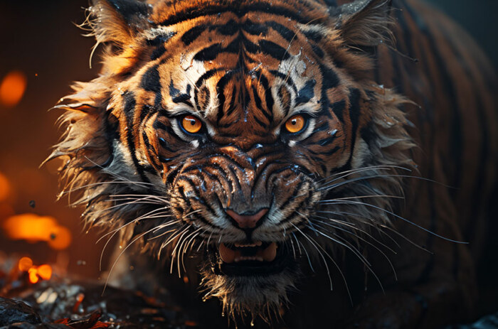 Gros plan du tigre fond d'écran ultra HD 4K pour ordinateur de bureau, ordinateur portable, iPhone et téléphone téléchargement gratuit
