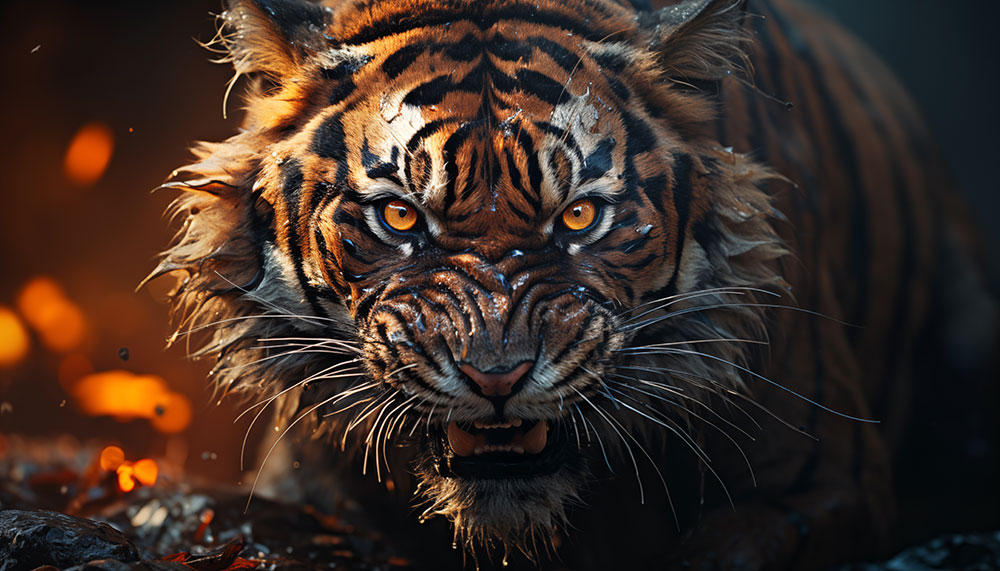 Gros plan du tigre fond d'écran ultra HD 4K pour ordinateur de bureau, ordinateur portable, iPhone et téléphone téléchargement gratuit