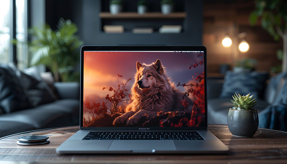 Loup au coucher du soleil fond d'écran ultra HD 4K pour ordinateur de bureau, ordinateur portable, iPhone et téléphone téléchargement gratuit