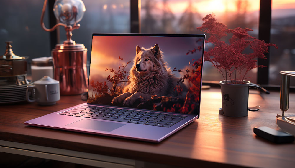 Loup au coucher du soleil fond d'écran ultra HD 4K pour ordinateur de bureau, ordinateur portable, iPhone et téléphone téléchargement gratuit