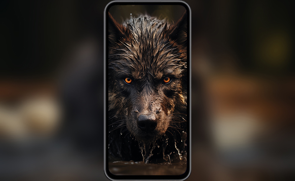Loup dans l'eau fond d'écran ultra HD 4K pour ordinateur de bureau, ordinateur portable, iPhone et téléphone téléchargement gratuit