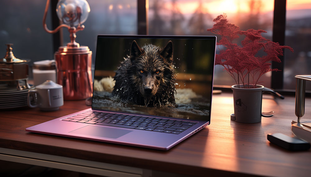 Loup dans l'eau fond d'écran ultra HD 4K pour ordinateur de bureau, ordinateur portable, iPhone et téléphone téléchargement gratuit