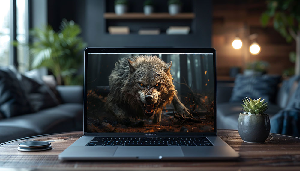 Fond d'écran de loup en colère ultra HD 4K pour ordinateur de bureau, ordinateur portable, iPhone et téléphone téléchargement gratuit