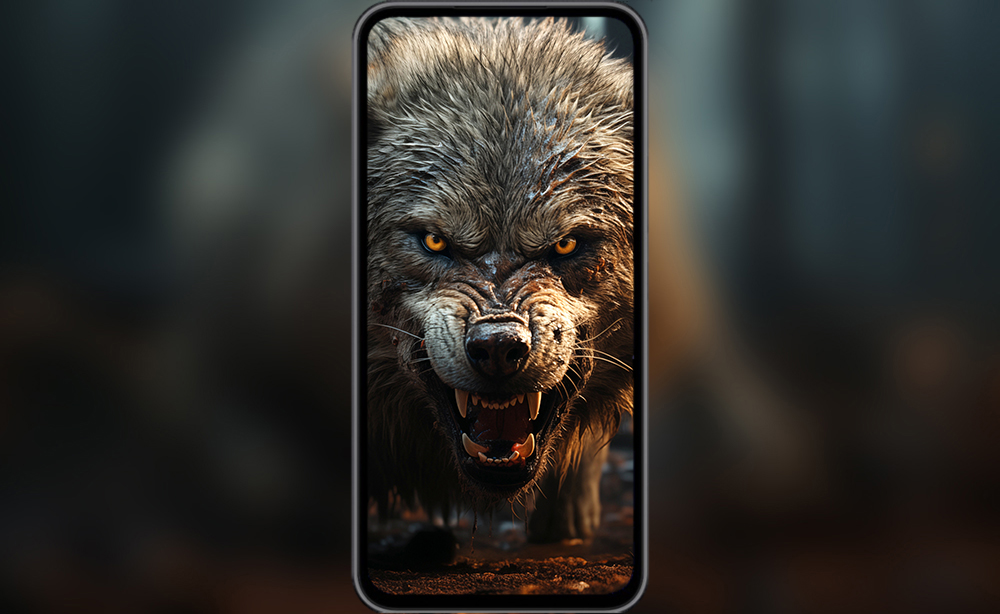Fond d'écran de loup en colère ultra HD 4K pour ordinateur de bureau, ordinateur portable, iPhone et téléphone téléchargement gratuit