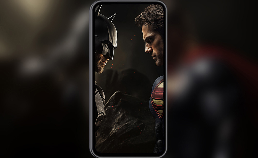 Fond d'écran Superman contre Batman L'Homme d'Acier en 4K HD pour PC Bureau mac portable mobile iPhone téléchargement gratuit arrière-plan