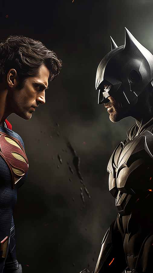 Fond d'écran Superman contre Batman 4K HD gratuit à télécharger pour iPhone, téléphone et mobile