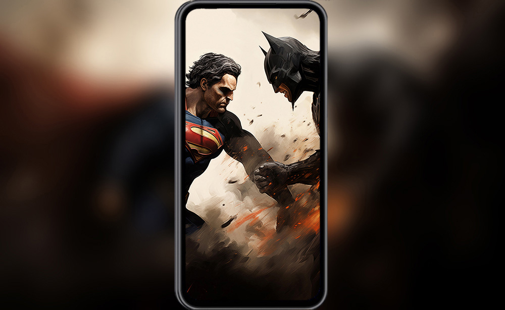 Fond d'écran combat Superman contre Batman 4K HD pour PC Bureau mac portable mobile iPhone téléphone téléchargement gratuit arrière-plan ultraHD UHD