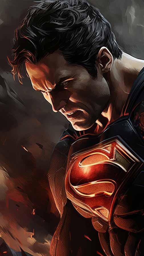 Fond d'écran artistique de Superman en 4K HD à télécharger gratuitement pour téléphones Android et iPhone