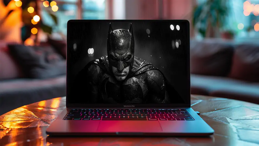 Fond d'écran Batman noir et blanc 4K HD pour PC Bureau mac portable mobile iPhone téléphone téléchargement gratuit arrière-plan