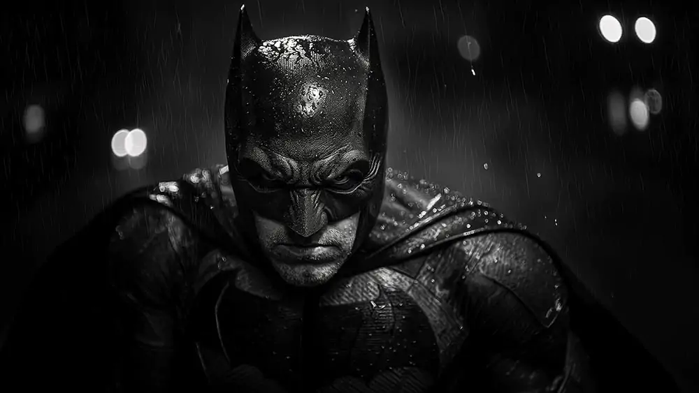 Fond d'écran Batman noir et blanc 4K HD pour PC Bureau mac portable mobile iPhone téléphone téléchargement gratuit arrière-plan