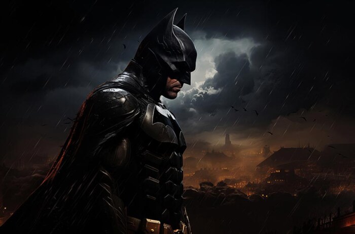 Fond d'écran DC Batman Art Watching 4K HD pour PC de bureau Mac ordinateur portable mobile iPhone téléphone téléchargement gratuit fond d'écran