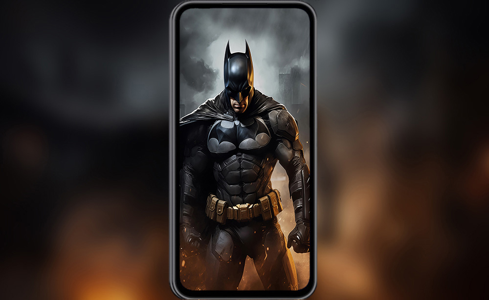 Fond d'écran Batman en feu 4K HD pour PC Bureau mac portable mobile iPhone téléphone téléchargement gratuit arrière-plan ultraHD UHD