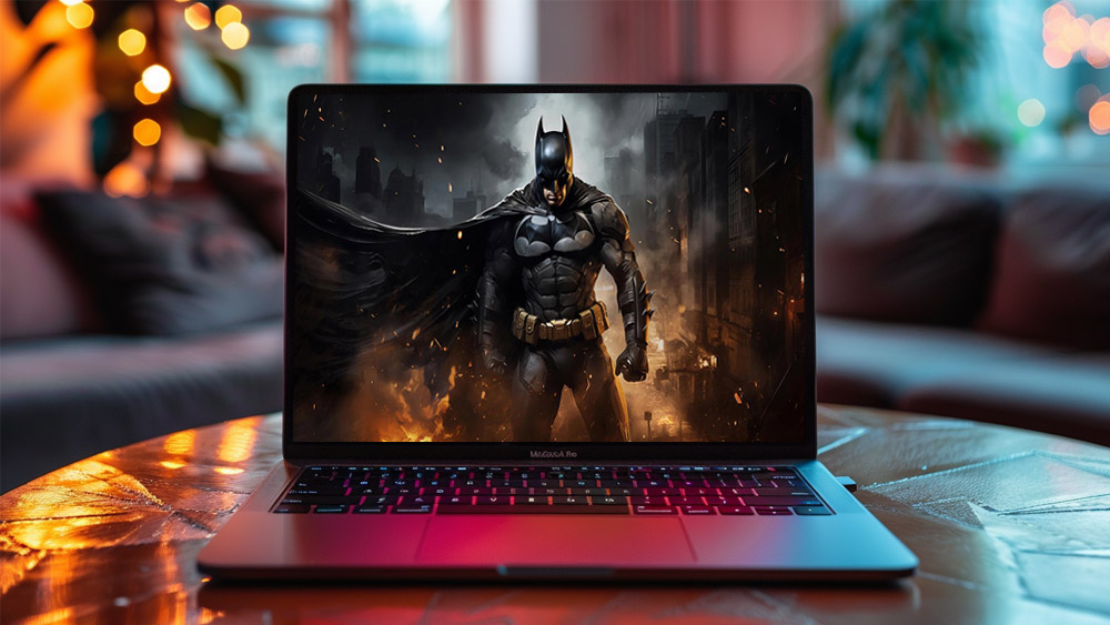 Fond d'écran Batman en feu 4K HD pour PC Bureau mac portable mobile iPhone téléphone téléchargement gratuit arrière-plan ultraHD UHD