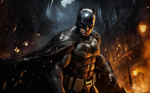 Batman à Gotham City fond d'écran 4K HD pour PC de bureau Mac ordinateur portable mobile iPhone téléphone téléchargement gratuit fond ultraHD UHD