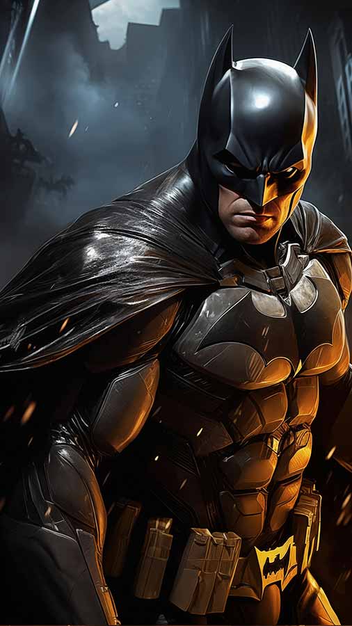 Batman à Gotham City fond d'écran 4K HD téléchargement gratuit pour téléphone Android et iPhone