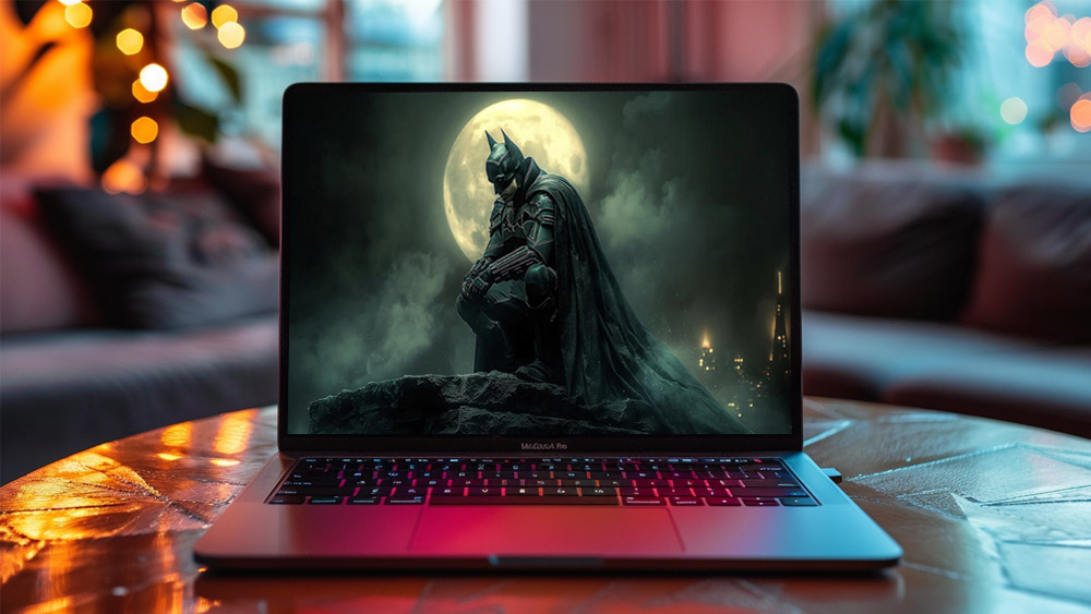 Batman Moon Night Wallpaper 4K HD pour PC Desktop Mac Laptop Mobile iPhone Phone téléchargement gratuit d'arrière-plan