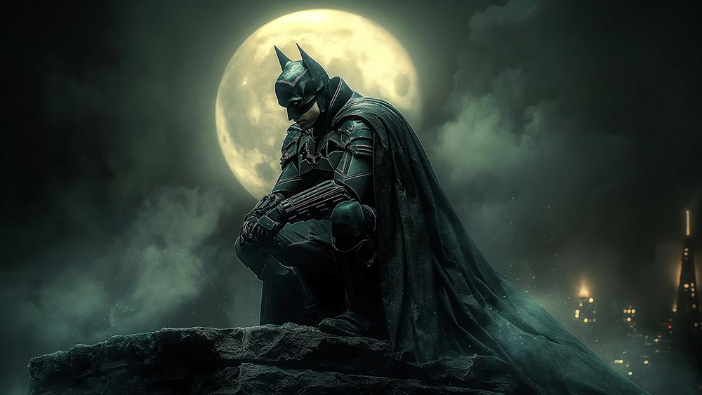 The Batman Moon Night wallpaper 4K HD free download for PC laptop and