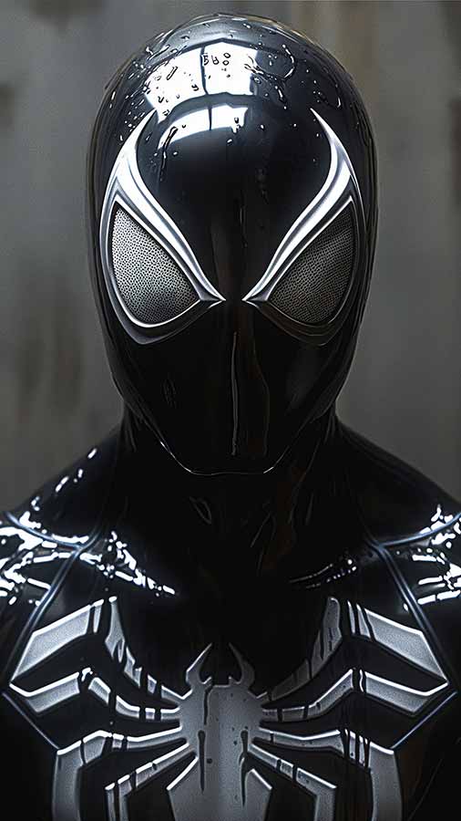 Spiderman Black Suit Wallpaper 4K HD free download Background UltraHD for Android phone and iphone
