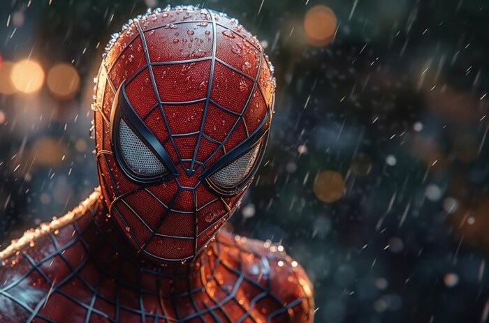 Spider-Man sous la pluie fond d'écran 4K HD pour PC de bureau Mac ordinateur portable mobile iPhone téléphone téléchargement gratuit fond d'écran