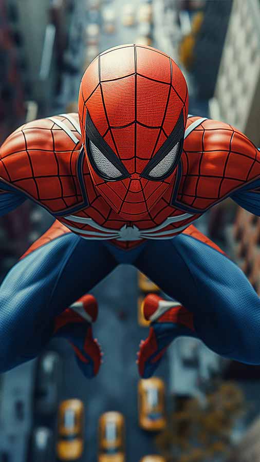 Téléchargement gratuit du fond d'écran Spider-Man Sky-High 4K HD pour téléphone et mobile iPhone