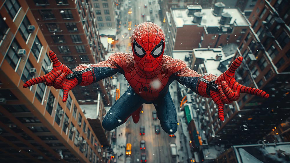 Marvel SpiderMan Skyscraper wallpaper 4K HD free download Background