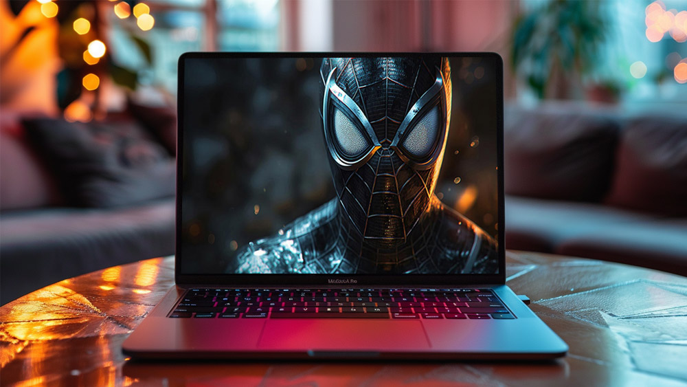 Fond d'écran Spiderman costume noir 4K HD pour PC bureau mac portable mobile iPhone téléphone téléchargement gratuit arrière-plan