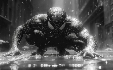 Spiderman black and white wallpaper 4K HD for PC Desktop mac laptop mobile iphone Phone free download background