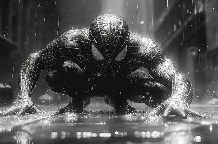 Spiderman black and white wallpaper 4K HD for PC Desktop mac laptop mobile iphone Phone free download background