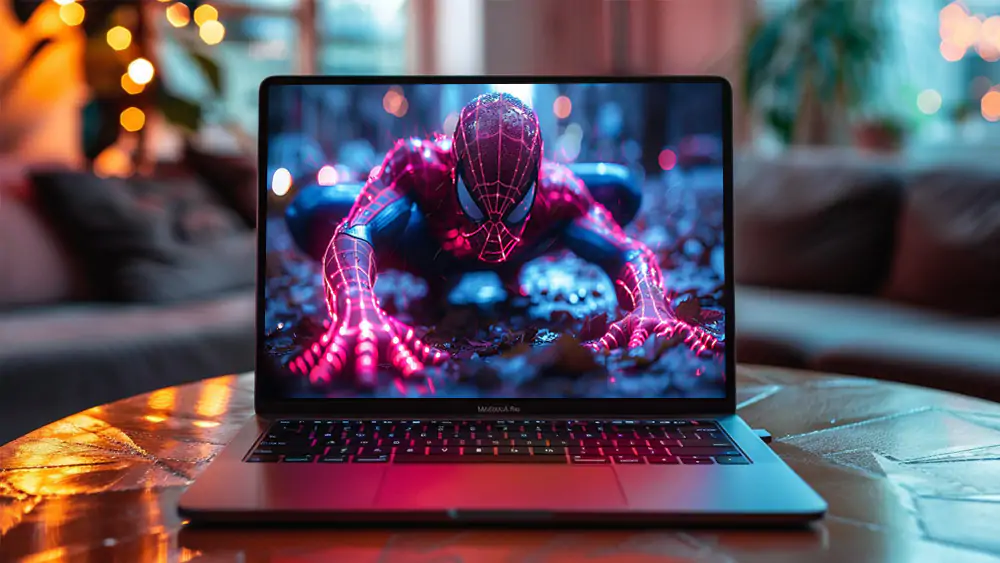 SpiderMan Neon suit wallpaper 4K HD for PC Desktop mac laptop mobile iphone Phone free download background ultraHD UHD