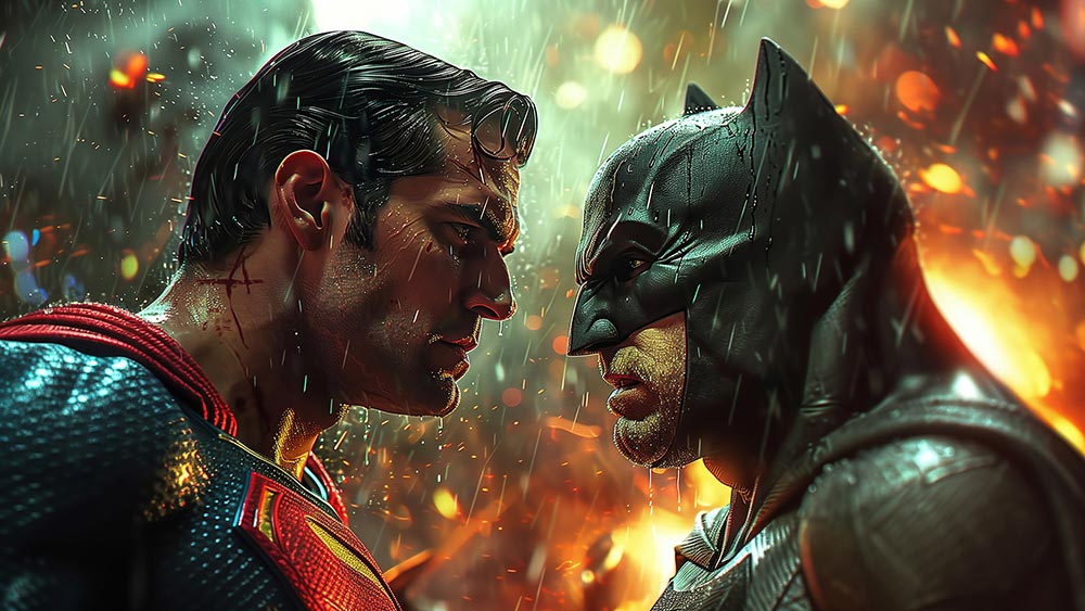 Fond d'écran Batman contre Superman face à face 4K HD pour PC Bureau mac portable mobile iPhone téléchargement gratuit arrière-plan