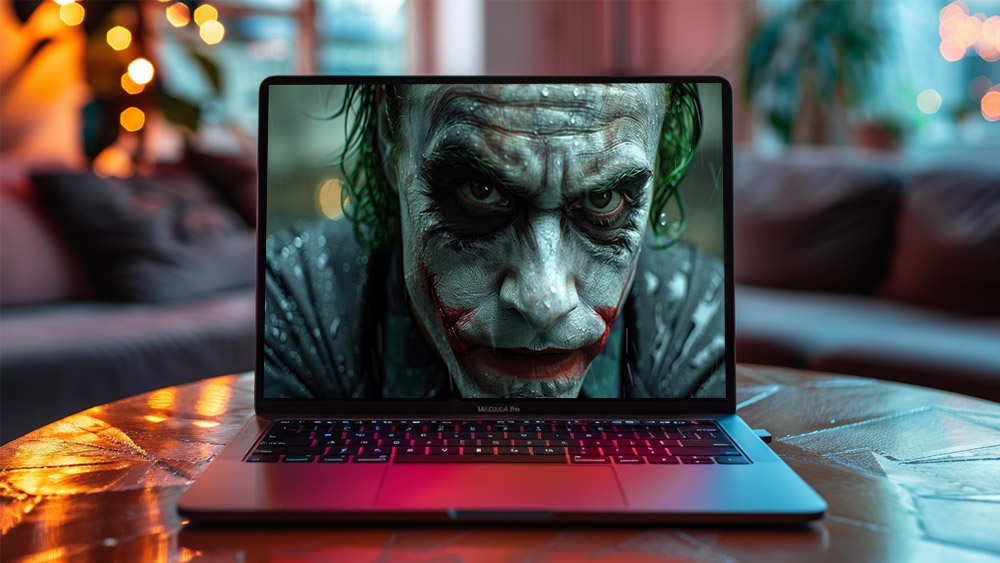 Fond d'écran Joker en gros plan 4K HD pour PC Bureau mac portable mobile iPhone téléphone téléchargement gratuit arrière-plan