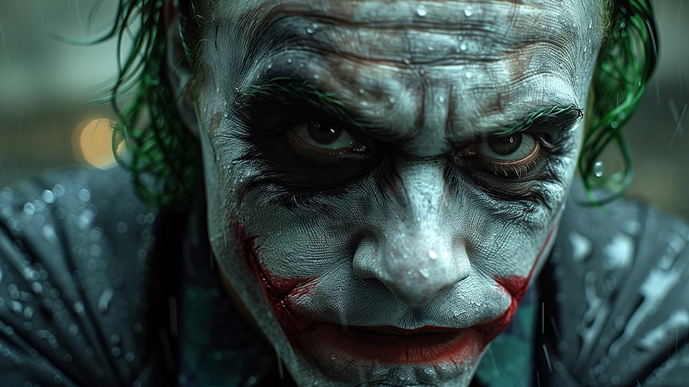 Fond d'écran Joker en gros plan 4K HD pour PC Bureau mac portable mobile iPhone téléphone téléchargement gratuit arrière-plan