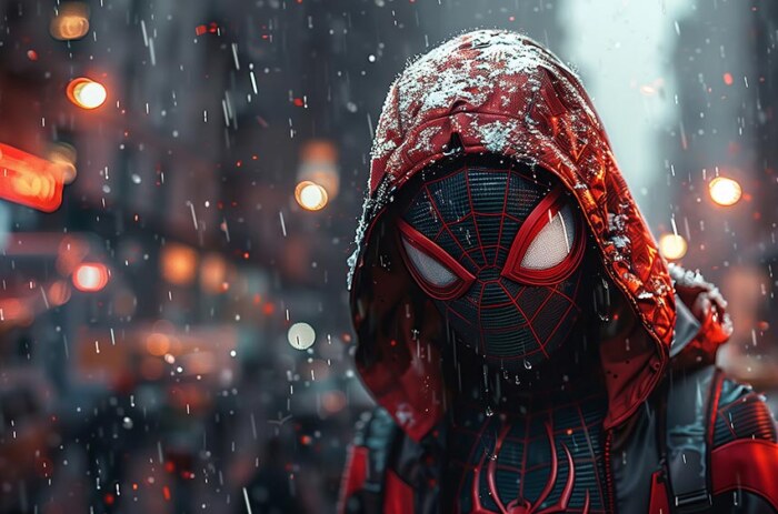 Fond d'écran Spider-Man Miles Morales Sweat à capuche 4K HD pour PC Bureau mac portable mobile iPhone téléphone téléchargement gratuit arrière-plan ultraHD UHD