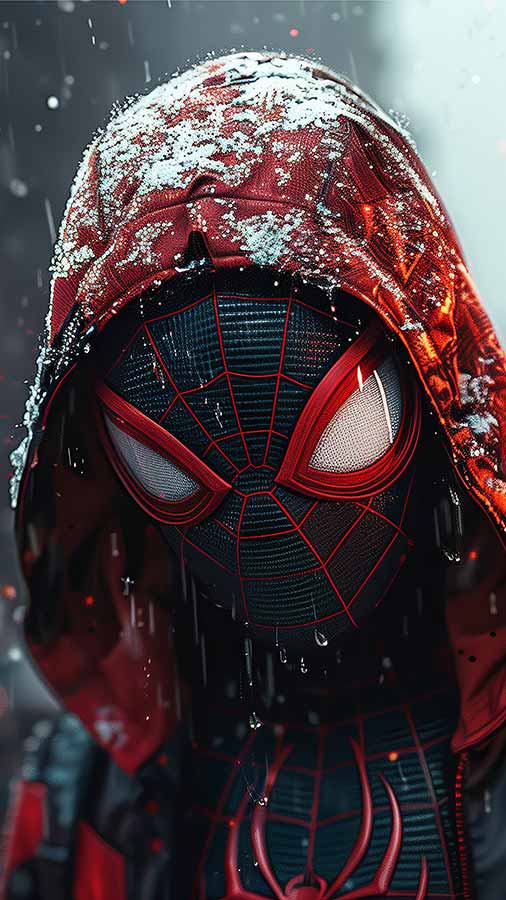 Fond d'écran Spider-Man Miles Morales en Sweat à Capuche 4K HD téléchargement gratuit Ultra HD pour téléphone Android et iPhone