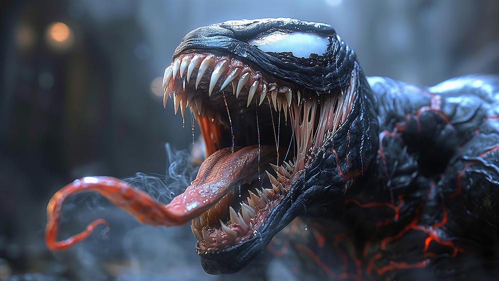 Fond d'écran Marvel Venom rage 4K HD pour PC Bureau mac portable mobile iPhone téléchargement gratuit arrière-plan ultraHD UHD