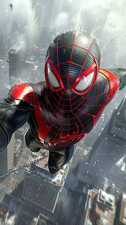 Fond d'écran Marvel Spider-Man Miles Morales 4K HD à télécharger gratuitement en UltraHD pour téléphones Android et iPhone