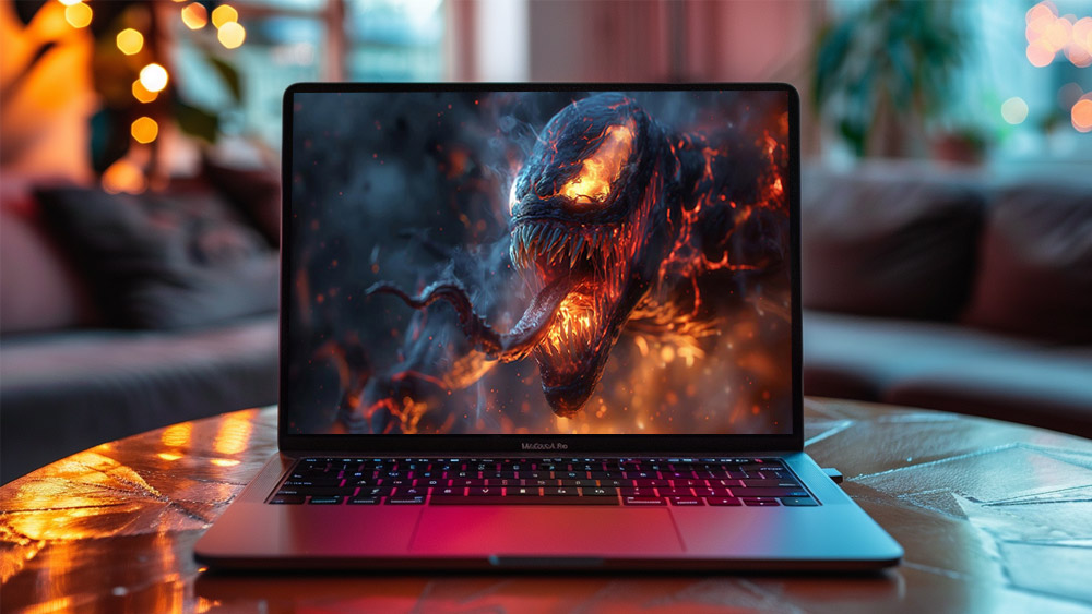 Fond d'écran Venom en feu 4K HD pour PC Bureau mac portable mobile iPhone téléphone téléchargement gratuit arrière-plan ultraHD UHD