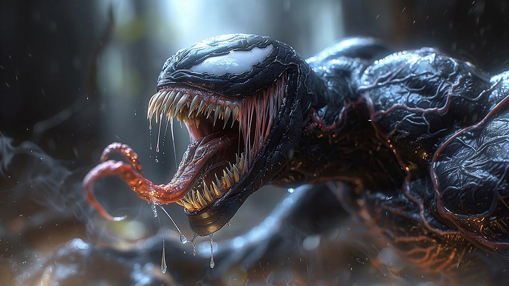 Fond d'écran Venom 4K HD pour PC Bureau mac portable mobile iPhone téléchargement gratuit arrière-plan