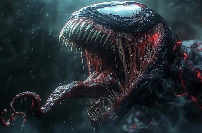 Fond d'écran Marvel Intense Venom 4K HD pour PC bureau mac portable mobile iPhone téléchargement gratuit arrière-plan