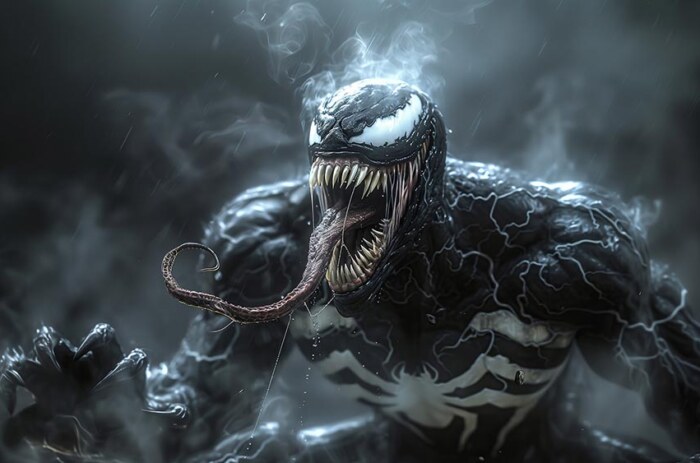 Fond d'écran Marvel Venom Déchaîné 4K HD pour PC Bureau mac portable mobile iPhone téléphone téléchargement gratuit arrière-plan ultraHD UHD